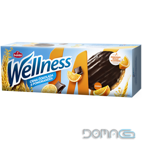 Wellness keks čokolada i pomorandža 155g