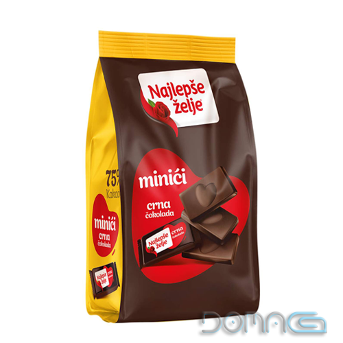 Čokolada Najlepše želje crna mini 150g