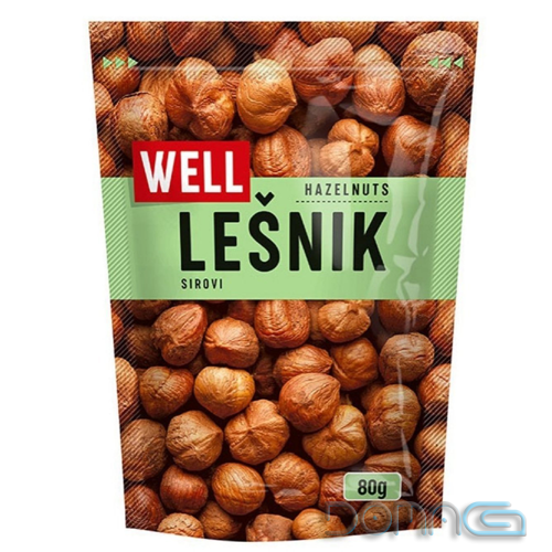 Lešnik sirovi Well 80g
